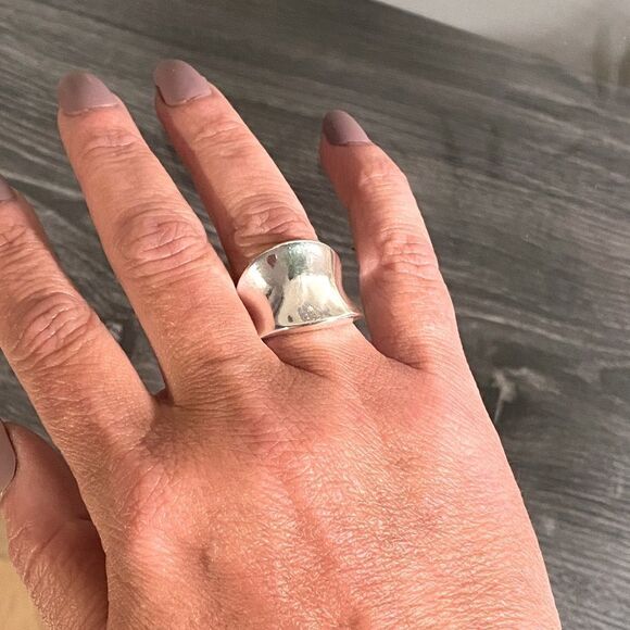 The Bandwidth Tibetan silver stamped band ring. - Picture 7 of 13